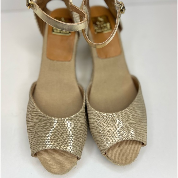 Kanna Womens Open Toe Wedge Espradilles Size 40EU/9US Made in Spain Superb! - Picture 3 of 14